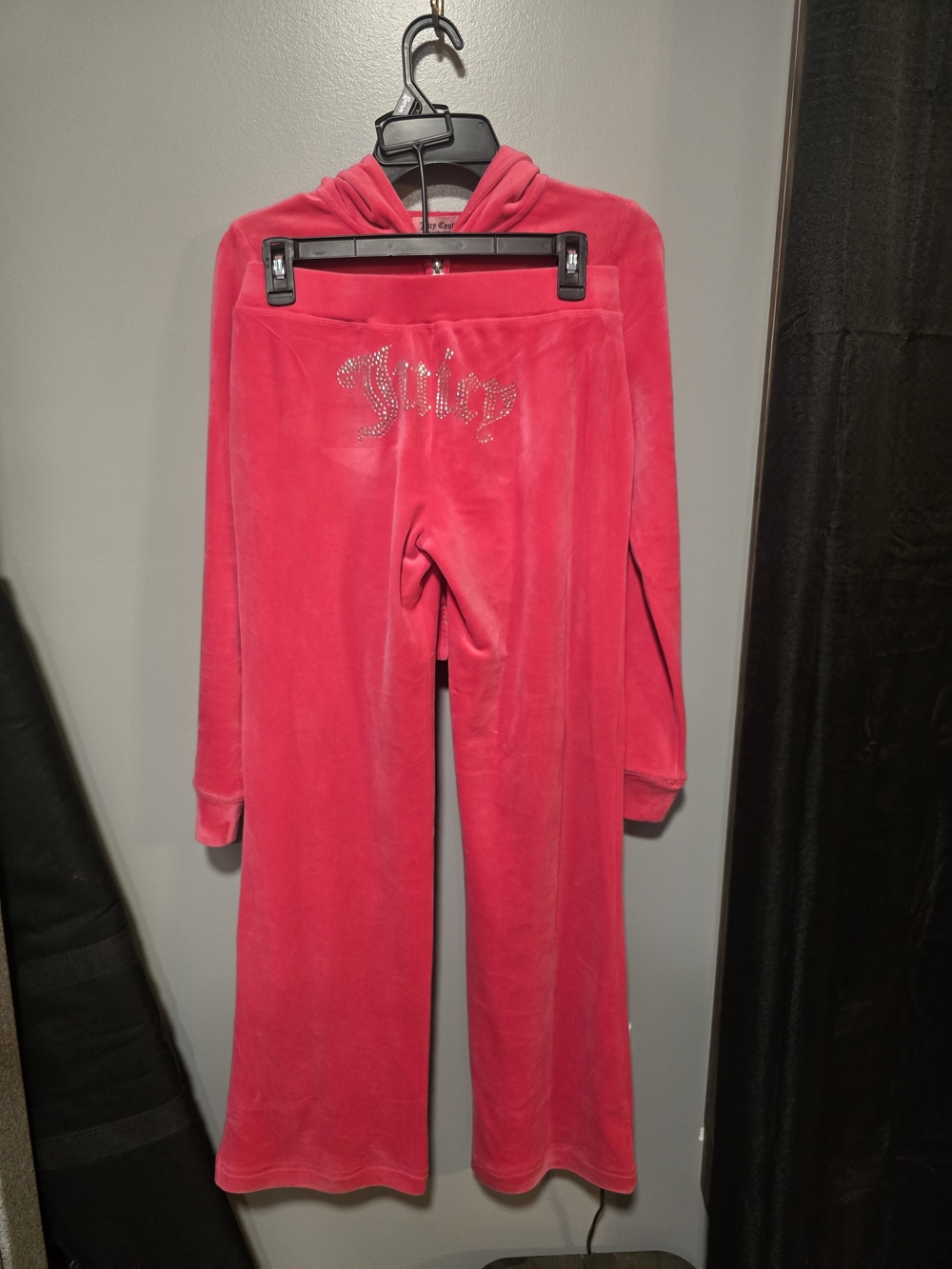 Juicy Couture Hot Pink Velour Hoodie & Pants Set